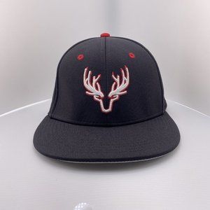 Men’s Hat Black Trucker Flat Hunting Deer Antlers